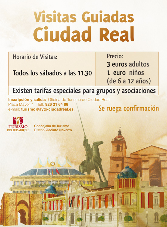 Cartel visitas guiadas por Ciudad Real