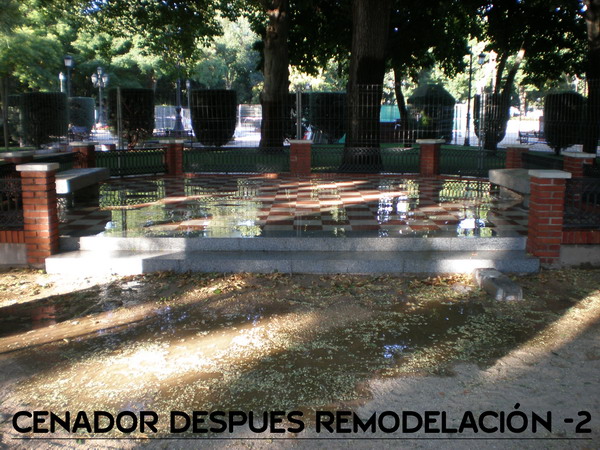 Elementos esculturales antes y después de la remodelación