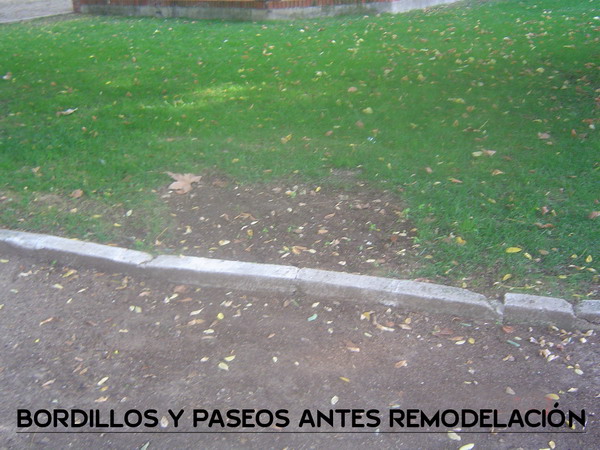 Elementos esculturales antes y después de la remodelación