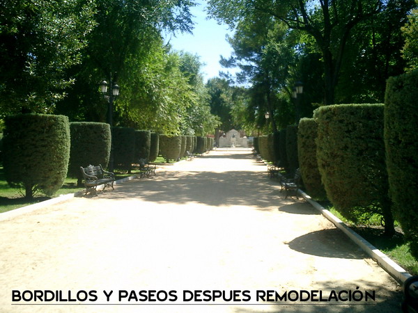 Elementos esculturales antes y después de la remodelación