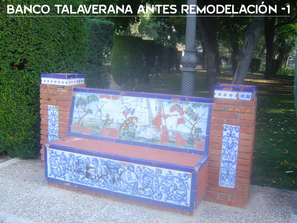 Elementos esculturales antes y después de la remodelación