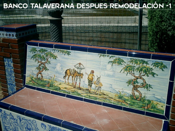 Elementos esculturales antes y después de la remodelación