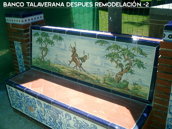 Elementos esculturales antes y después de la remodelación