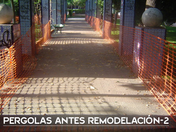 Elementos esculturales antes y después de la remodelación