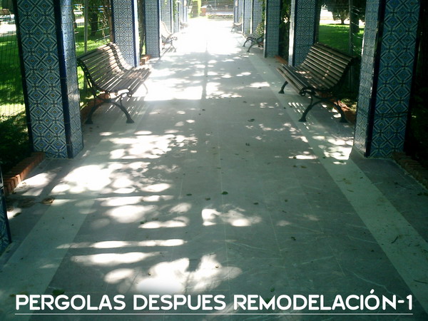 Elementos esculturales antes y después de la remodelación