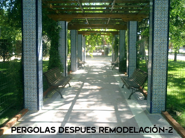 Elementos esculturales antes y después de la remodelación