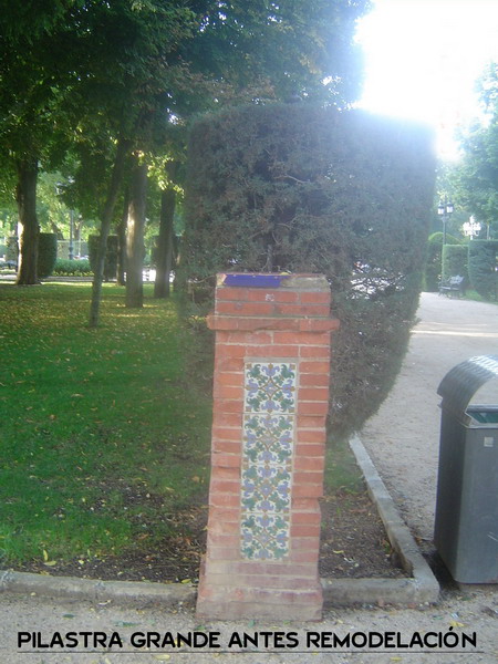 Elementos esculturales antes y después de la remodelación