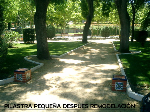 Elementos esculturales antes y después de la remodelación