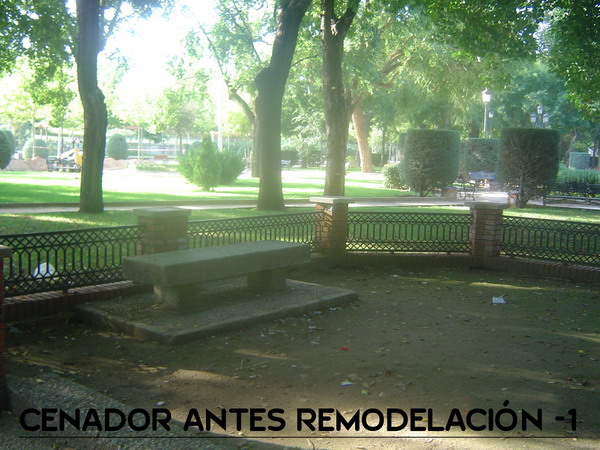 Elementos esculturales antes y después de la remodelación