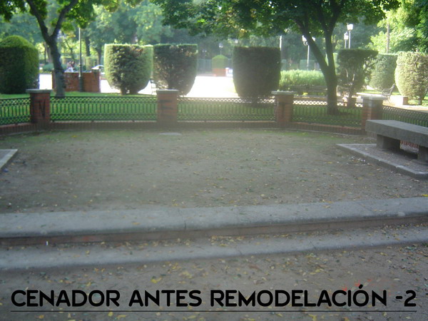 Elementos esculturales antes y después de la remodelación