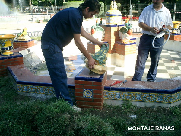 Proceso de instalación y Montaje de elementos en Fuente Talavana