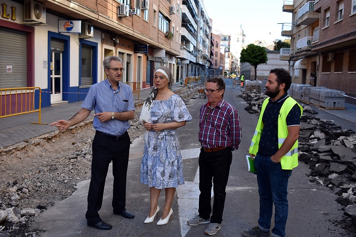 obras en la calle Pedrera Baja