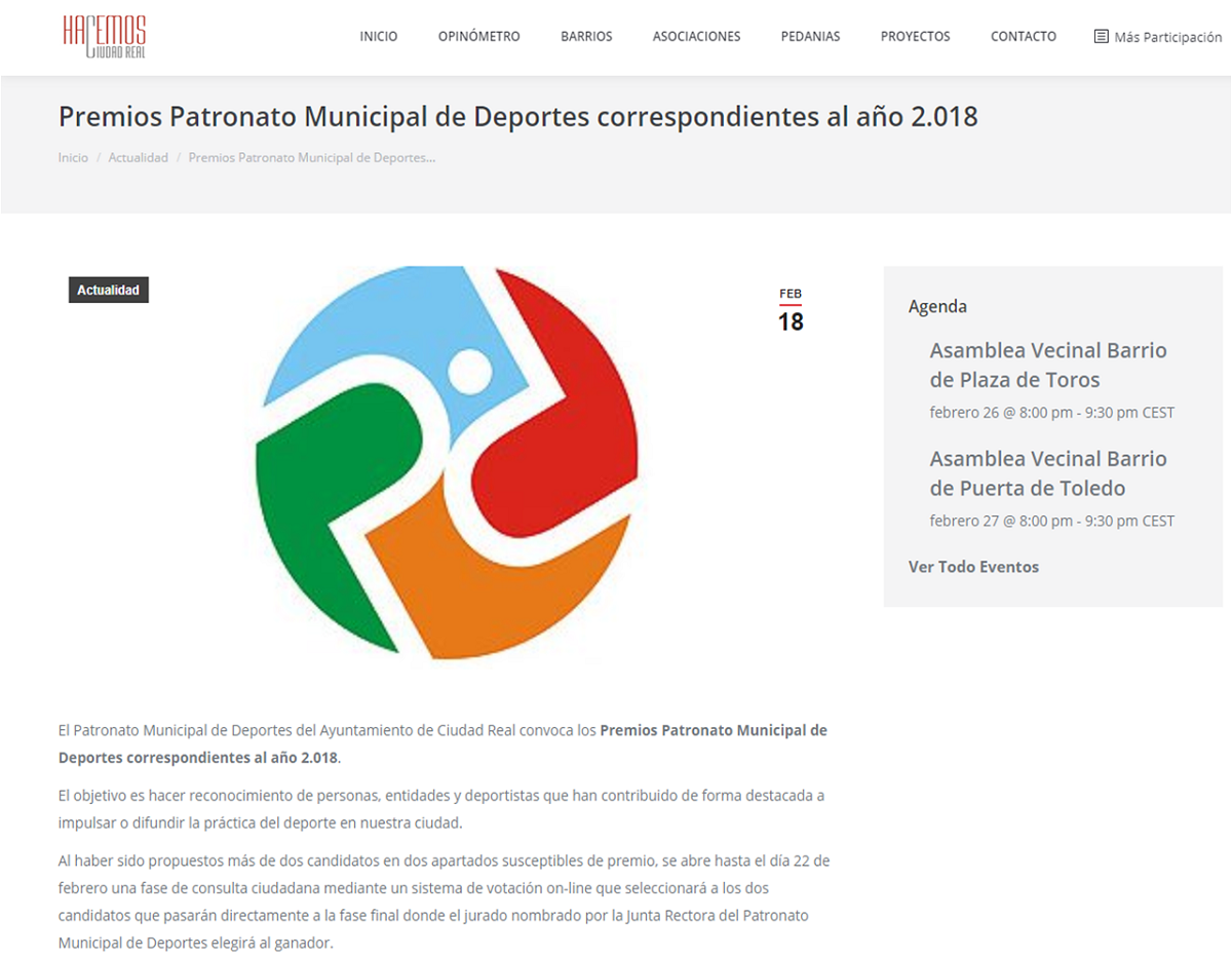 candidaturas de los Premios 2018 
