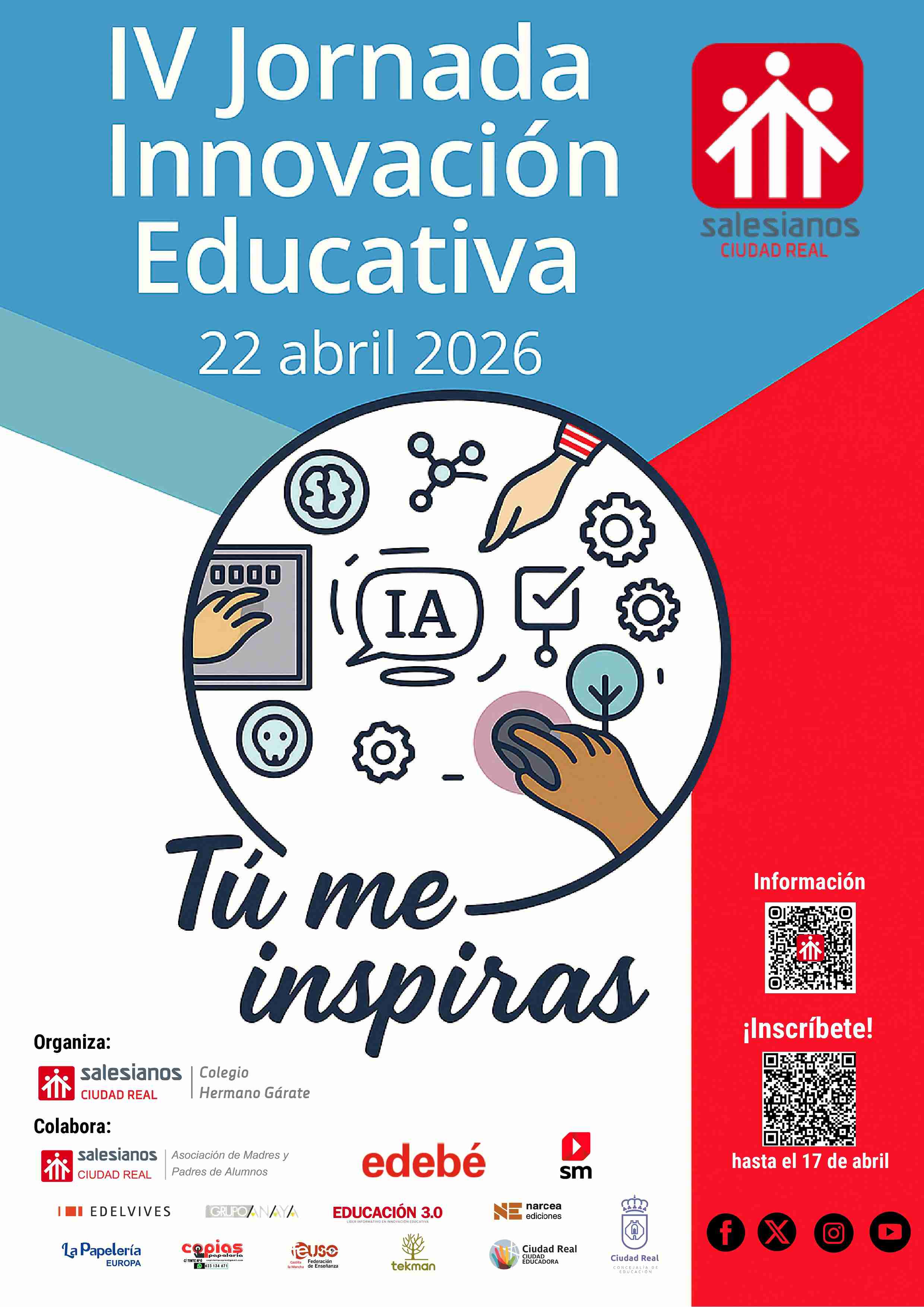 CARTEL IV JORNADA TU ME INSPIRAS