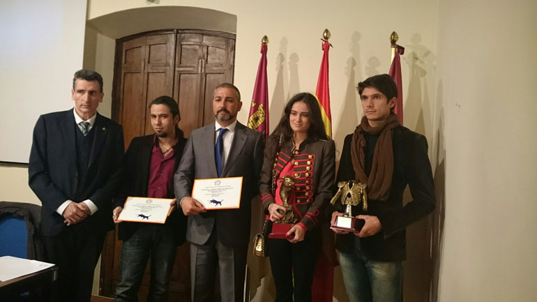 Herrera, en la entrega del trofeo a la Mejor Corrida de la provincia de Ciudad Real 