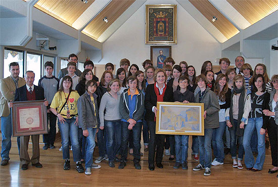 Escolares franceses visitando el Ayuntamiento de Ciudad Real