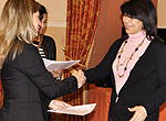 Lola Merino durante la entrega de diplomas