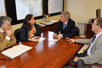 Reunión con el Pte. de la Confederación Hidrográfica del Guadiana