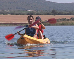 Actividad de ocio en el Pantano del Vicario