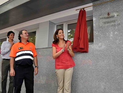 La alcaldesa de Ciudad Real en la inauguración de la sede de Protección Civil