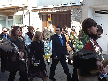 La alcaldesa durante en Villarta de San Juan