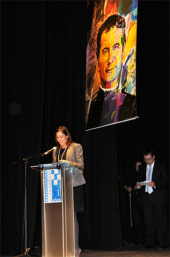 Rosa Romero durante la celebración