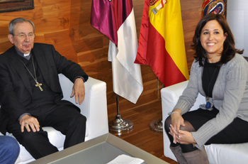 Encuentro institucional de la Alcaldesa de Ciudad Real, Rosa Romero y el Obispo de la diócesis, Don Antonio Algora