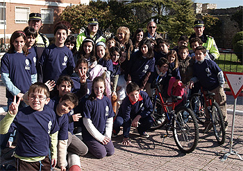 Teresa Aguirre en la inauguración del Taller de Educación Vial