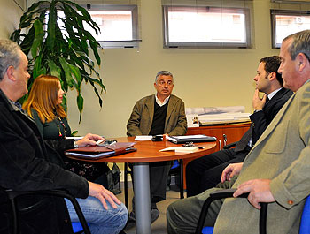 El concejal de Sostenibilidad durante la reunión