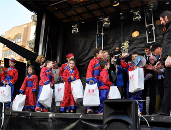 Participantes del concurso local de comparsas y murgas