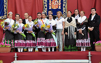 Rosa Romero, Cospedal, junto al pandorgo y las Dulcineas