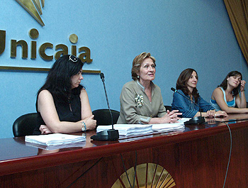 Carmen Sancho durante la rueda de prensa