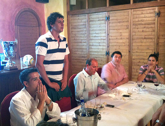 César Manrique en la cena de final de temporada del CD Ciudad Real