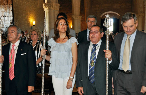 La alcaldesa preside la misa en honor a Santa María de Alarcos, el primero de los actos, de esta nueva legislatura