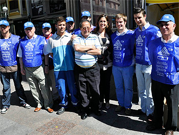 La alcaldesa participando en el Maratón contra el Hambre