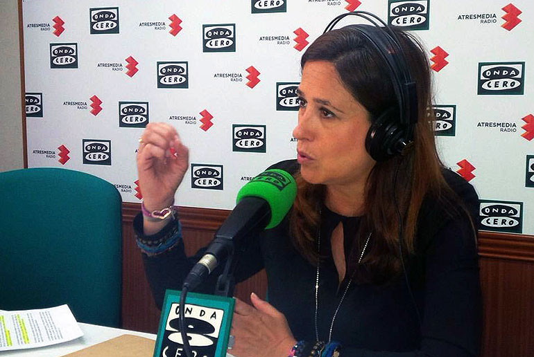 Rosa Romero durante la entrevista