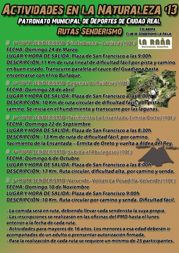 Actividades en la Naturaleza 2013