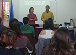 Los jóvenes durante el curso de voluntariado