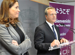 La alcaldesa presentando los 50 mb en Ciudad Real