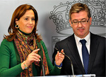 Marcial Marín y Rosa Romero en rueda de prensa