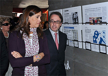 Rosa Romero en la exposición de la Obra Social de La Caixa