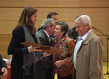 Rosa Romero en el encuentro con voluntarios