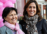 Rosa Romero en la cuestación de AMUMA