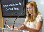 Concejala de Participación Ciudadana, Frasi López, en la rueda de prensa