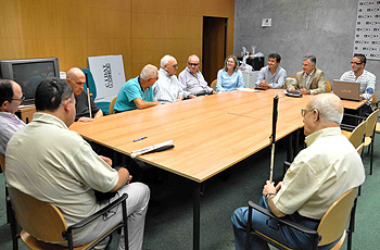 El concejal de Sostenibilidad durante la reunión