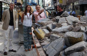 La alcaldesa visita las obras de la calle Ciruela