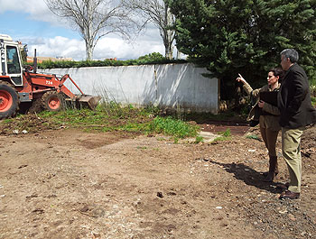 El Concejal de Urbanismo visitando las obras