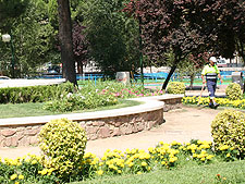 Trabajador en el Parque de Gasset