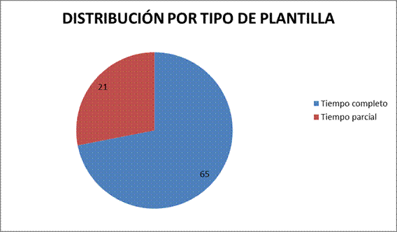 Distribución tipo de plantilla